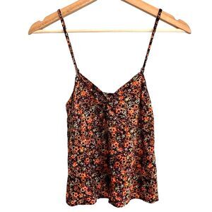 Y2K Babydoll Ditsy Floral Camisole Top Size XS Cottage Prairie Chic Dark Fairy